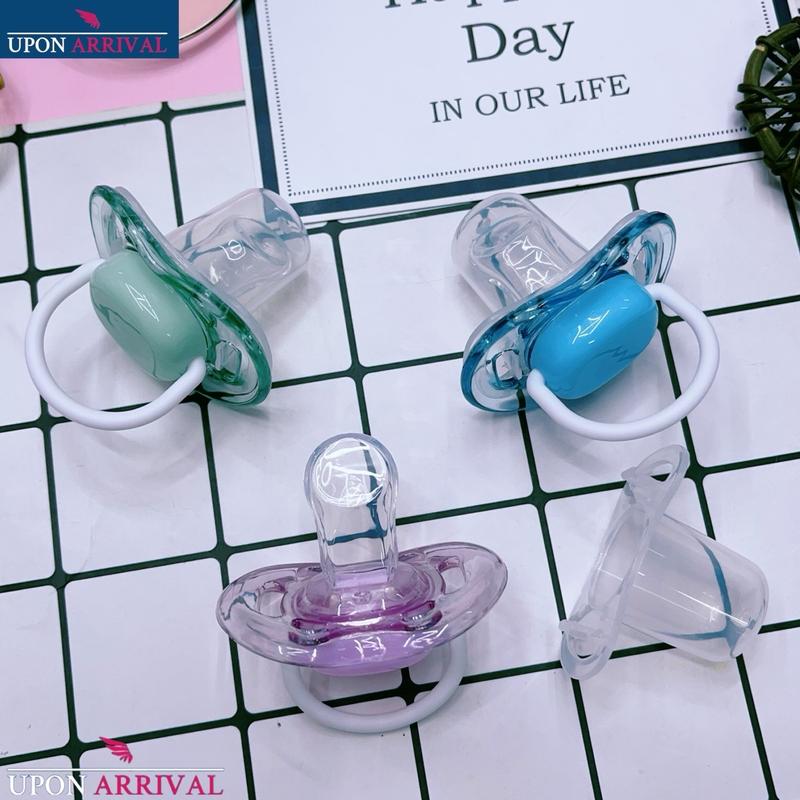 Baby 0-6 Months Soft Silicone Sleep Pacifier Flat Soothing Baby ...