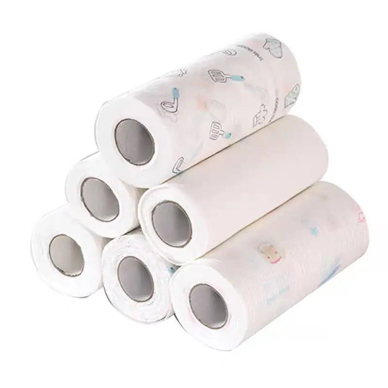 Cuộn 50 tờ giấy vải không dệt đa năng 4