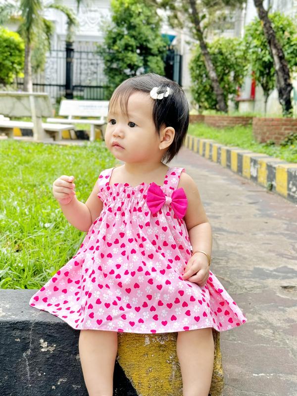 Set đồ bộ 2 dây cho bé gái 3-15kg, vải Cotton mềm mại, thoáng mát Sandal Dép Sandal 2