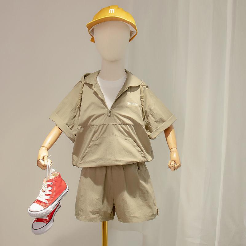 Bộ Đồ Mùa Hè Cho Bé Trai, ngắn Tay, Phong Cách Hàn Quốc, Thoải Mái, Phong Cách Phương Tây, Bộ Đồ Hai Mảnh Có Mũ Trùm Đầu, Thời Trang, Hàng Mới Về Năm 2025, Thích Hợp Cho Trẻ Em Và Trẻ Sơ Sinh 5