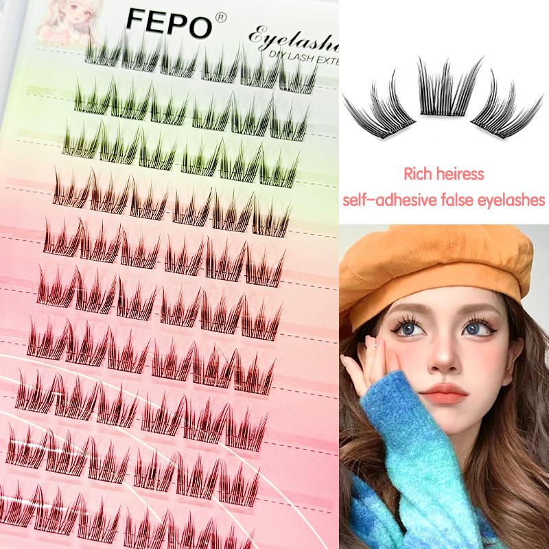 Lông Mi Giả, Tự Dính, 10 Hàng, Không Cần Keo, Lười Biếng, Thiết Kế Hoa Hướng Dương, Mở Rộng Dung Lượng Lớn, Lông Mi Dưới Cụm Đơn, Mỹ Phẩm