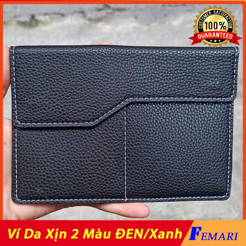 Ví da đựng giấy tờ xe oto - Ví Đựng Đăng kiểm ô tô - Bóp đựng giấy tờ xe hơi FEMARI Nam Wallet Chữ Nhật Hình Chữ Nhật