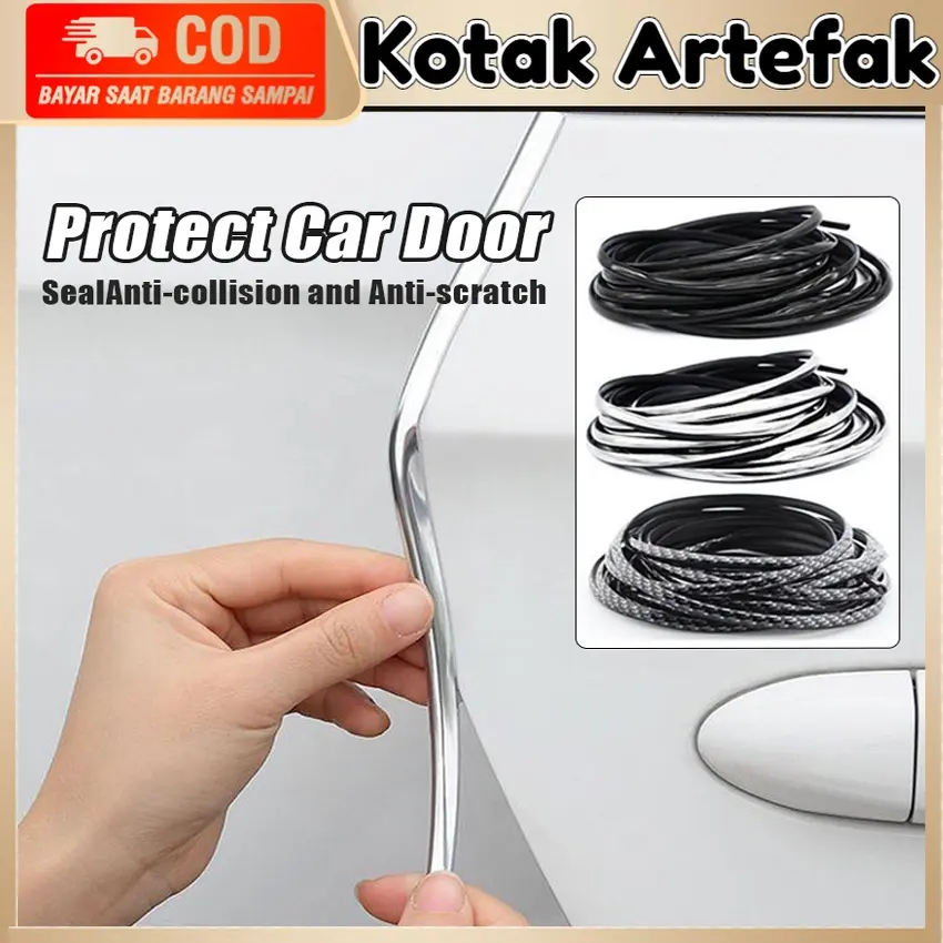10M Seal Strip Karet Peredam Suara Pintu Mobil Karet Pintu Mobil List Pelindung Tipe U Panjang 5/10M