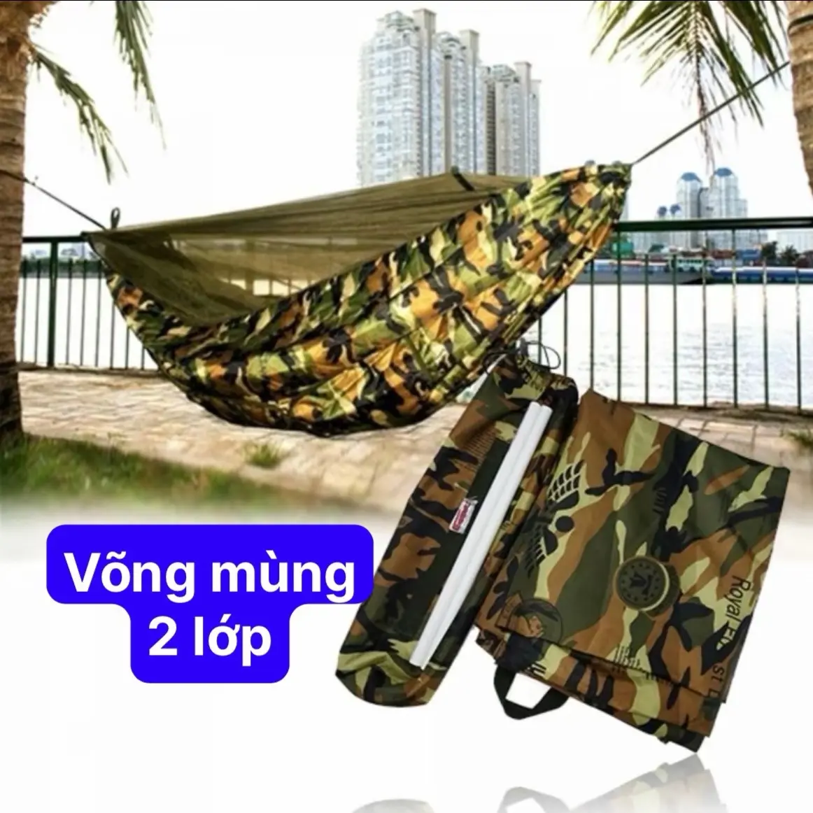 Sỉ Võng mùng chống muỗi 2 lớp không chần gòn