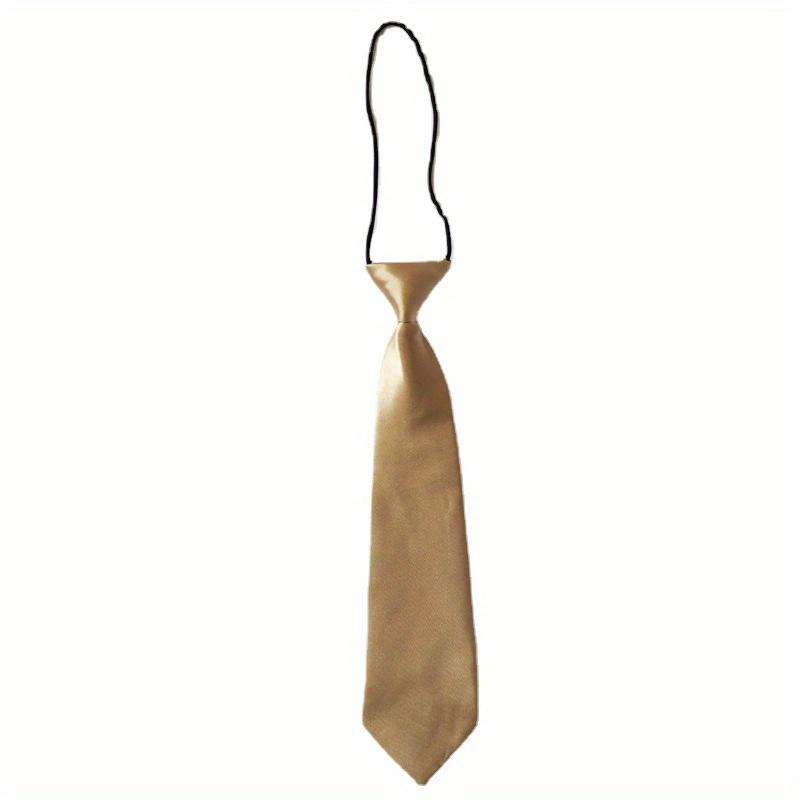 Solid Color Short Tie Accessory Set - Elastic Band, Perfect for Casual Uniforms, Performances, Parties, and School 8