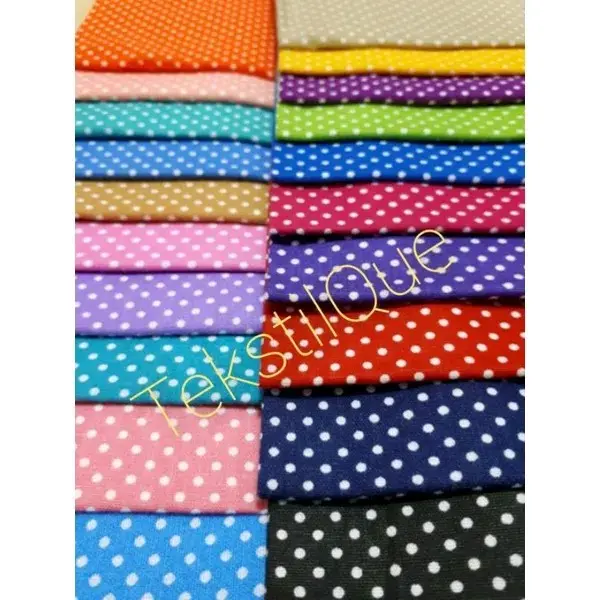Bahan Sprei Mikrotex Polimikro motif polkadot Bantal Kain Guling 0