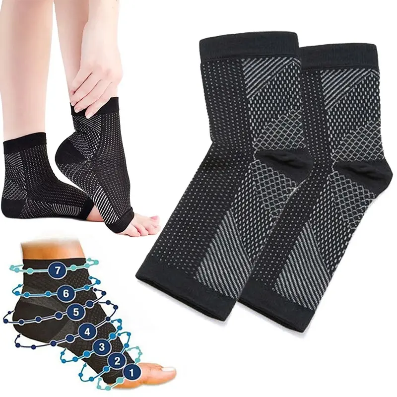 Foot Pain Therapy Socks Anti-Fatigue Nylon Compression Support Stockings Unisex Anti-varicose Invisible Sports Socks