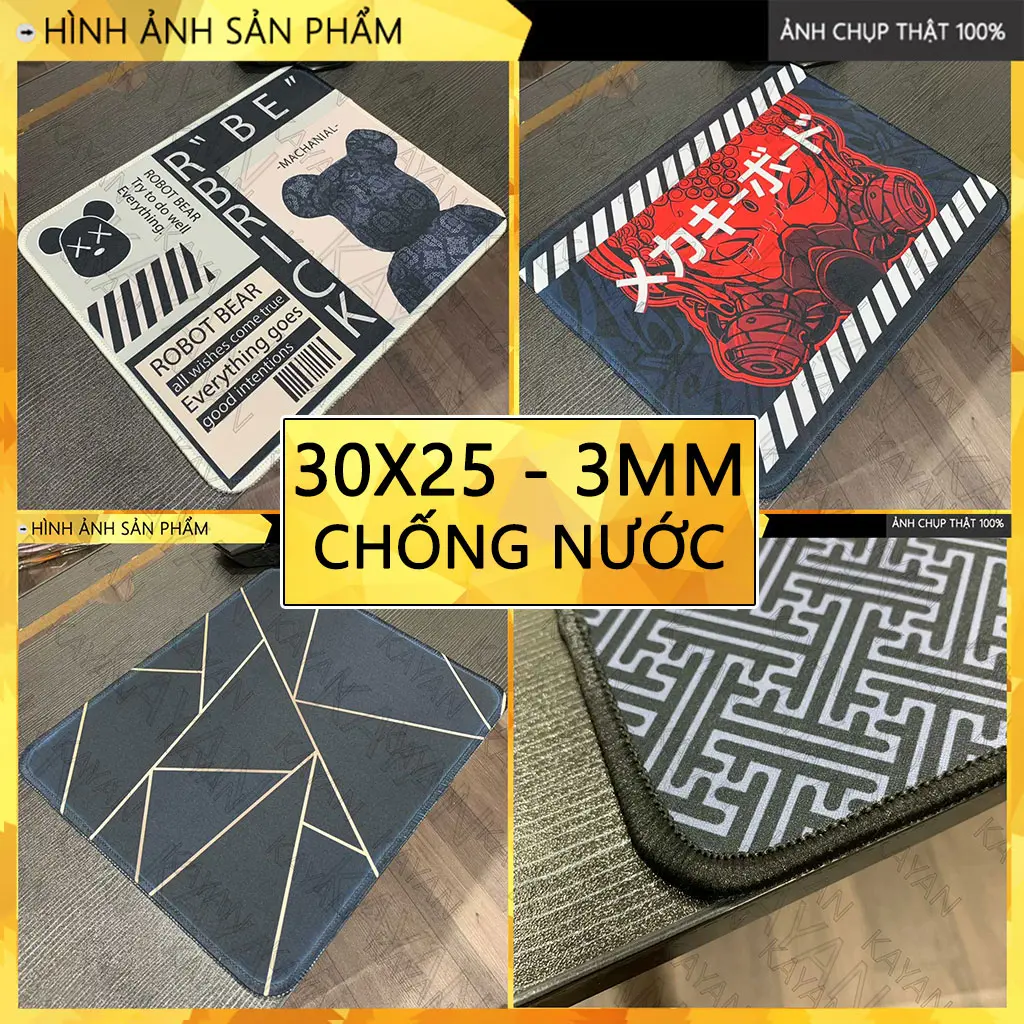 Lót chuột, bàn di chuột chống nước 30X25cm dày 3mm