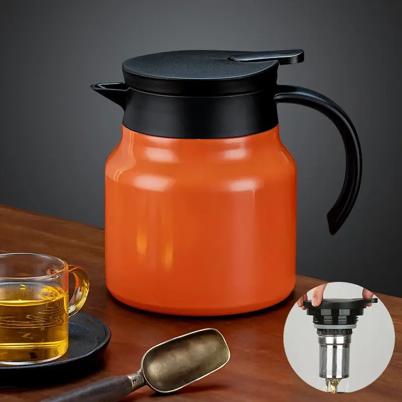 Ấm pha trà giữ nhiệt có lõi lọc inox chống gỉ, bình pha trà nắp vặn đậy kín , giữ nóng 12 giờ , giữ lạnh 20 giờ thuỷ 7