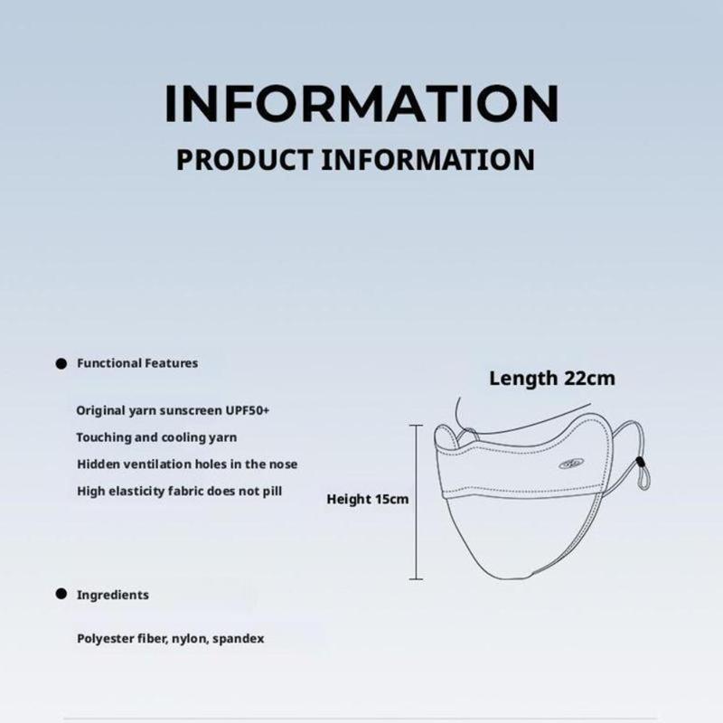 Product Introduction of Outdoor Cycling Ice Silk Mask Anti-UV Sun Protection Mask Adjustable Breathable Sport Mask For Outdoor Cycling 20