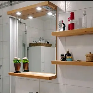 Lemari Kamar Mandi Wastafel Cermin Rias Bath Mirror Light Cabinet dengan Lampu Downlight