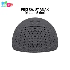 Ulikids Peci Rajut Anak Muslim Usia 1-5 Tahun Polos Elastis Terbaru