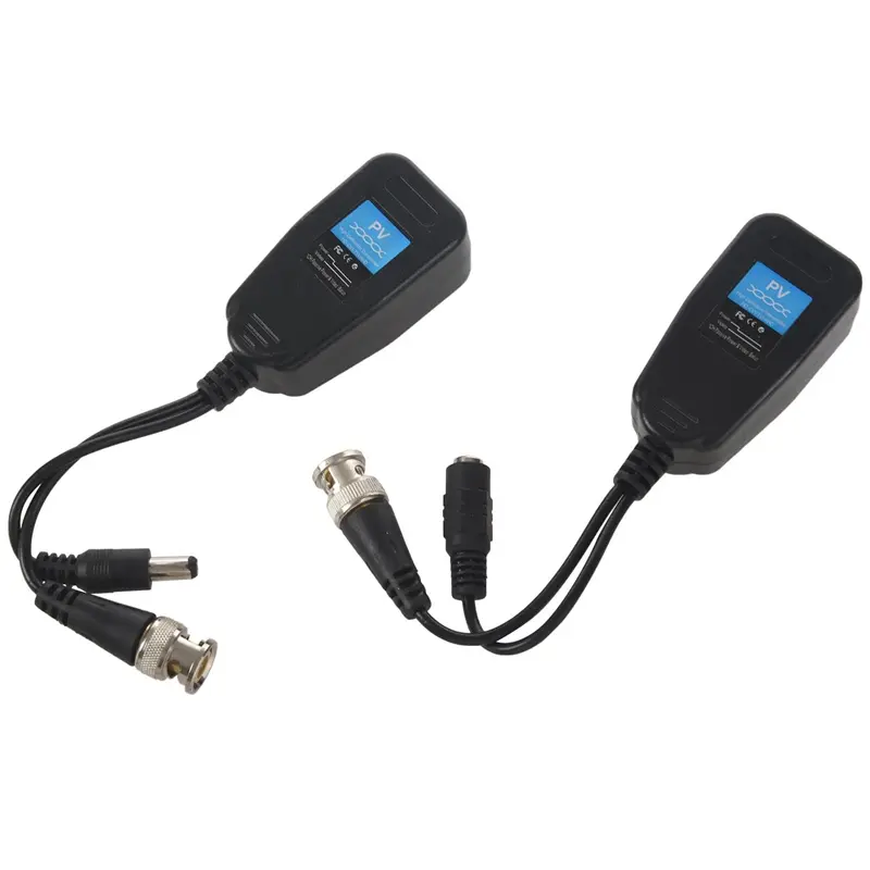 Balun Video thụ động, HD-CVI / TVI / AHD, với đầu nối nguồn và đầu phát dữ liệu RJ45 CAT5, 1 cặp 0
