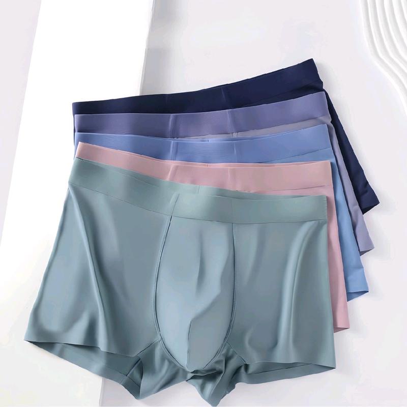 Quần Sịp Boxer Nam Vải Su Đúc Lụa Băng Cao Cấp Không Đường May Mềm Mịn Mát Mướt(Che tên sản phẩm) Quần Boxer Menswear