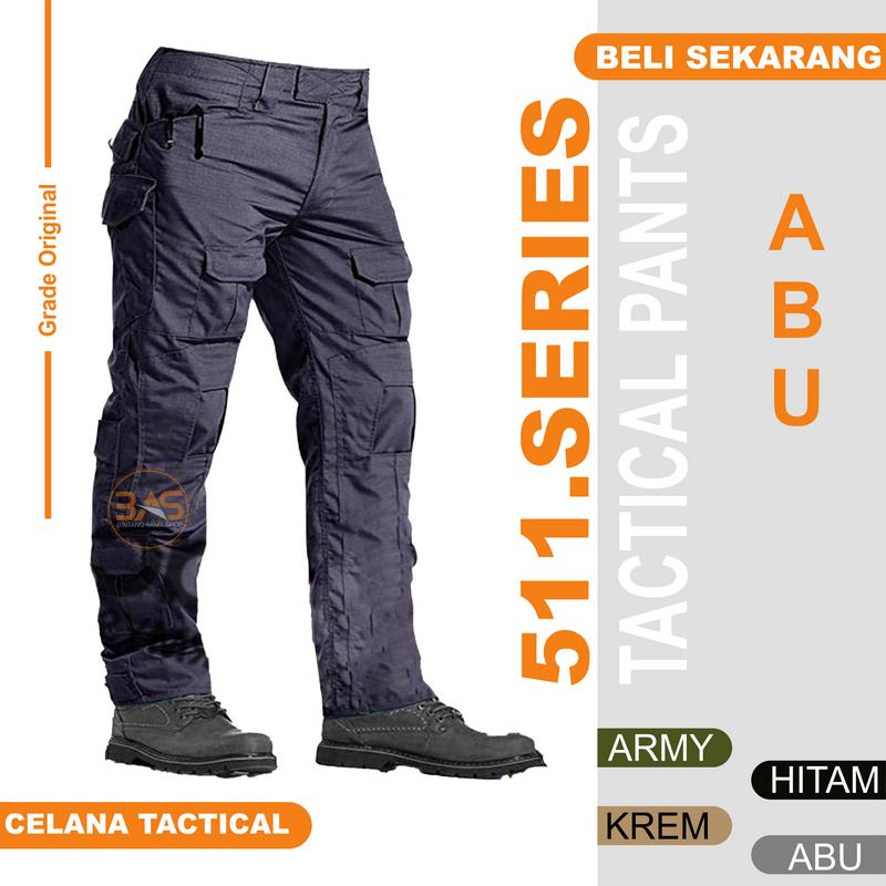 CELANA TACTICAL 511 / CELANA LAPANGAN Pria Panjang Cargo Outdoor Kantong Casual Dewasa Army Tebal Gunung Cowok Chino 4
