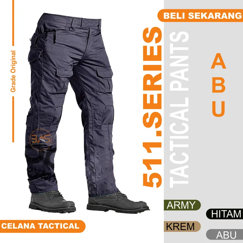CELANA TACTICAL 511 / CELANA LAPANGAN Pria Panjang Cargo Outdoor Kantong Casual Dewasa Army Tebal Gunung Cowok Chino 3