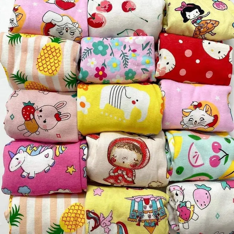 Set 10 Quần Dài Thun Cotton Cho Bé Nhiều Họa Tiết Dễ Thương Vải Mềm Mát Co Giãn Thoải Mái Chống Muỗi 6