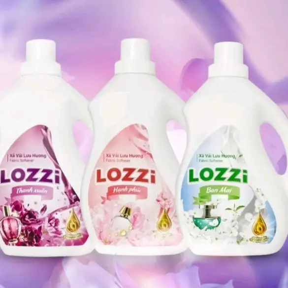 Nước Xả Vải lozzi hương nước hoa_1.8kg  hương thơm dịu nhẹ bền lâu, Vải mền mại Cho Bé