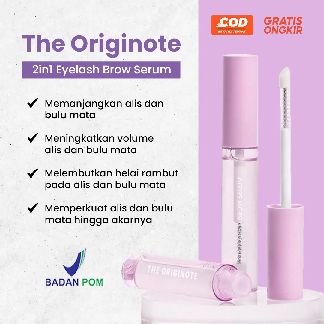 The Originote Eye Lash&Brow Serum 2 in 1 Serum 7ml - Serum Penumbuh Bulu Mata dan Alis with Biotin