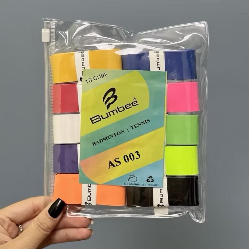 Bumbee As 003. 10 chiếc quấn cán vợt cầu lông, tennis, pickleball. Chống mùi, chống nước. cuon  can vot quấn  cán 1m2 quanvot  bumbee quấn cán vợt