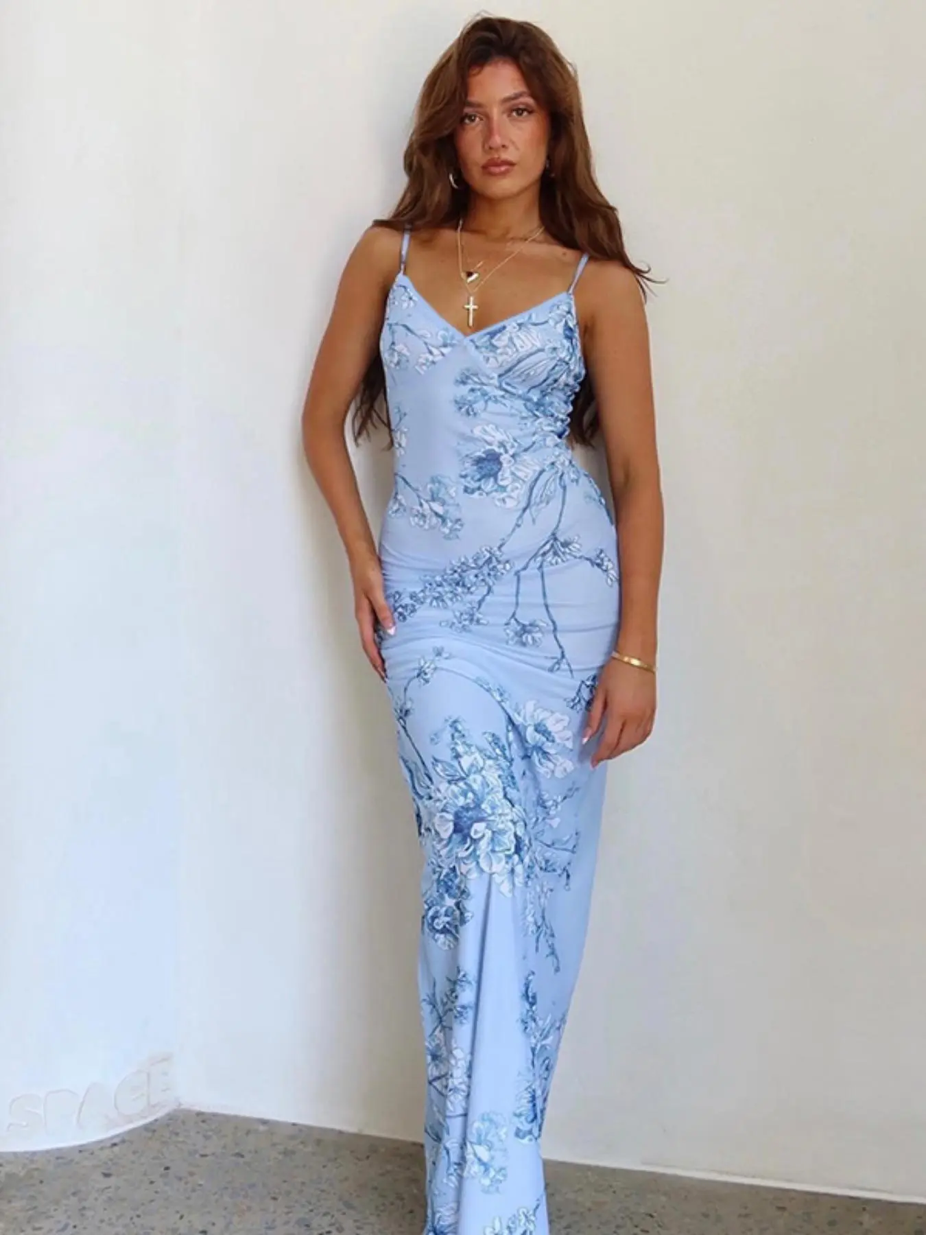 Women's Plants Print Cami Dress, Casual Sleeveless Dress for Party Holiday Vacation, Ladies Summer Clothes