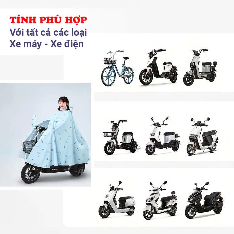 Product Introduction of Áo mưa nửa trước trong suốt cho mẹ và bé, che phủ toàn thân kèm kính chắn mưa - PVC cao cấp 30
