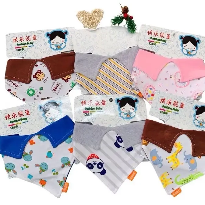 ￼( Combo 2) Yếm tam giác cotton cho bé, thiết kế đáng yêu
