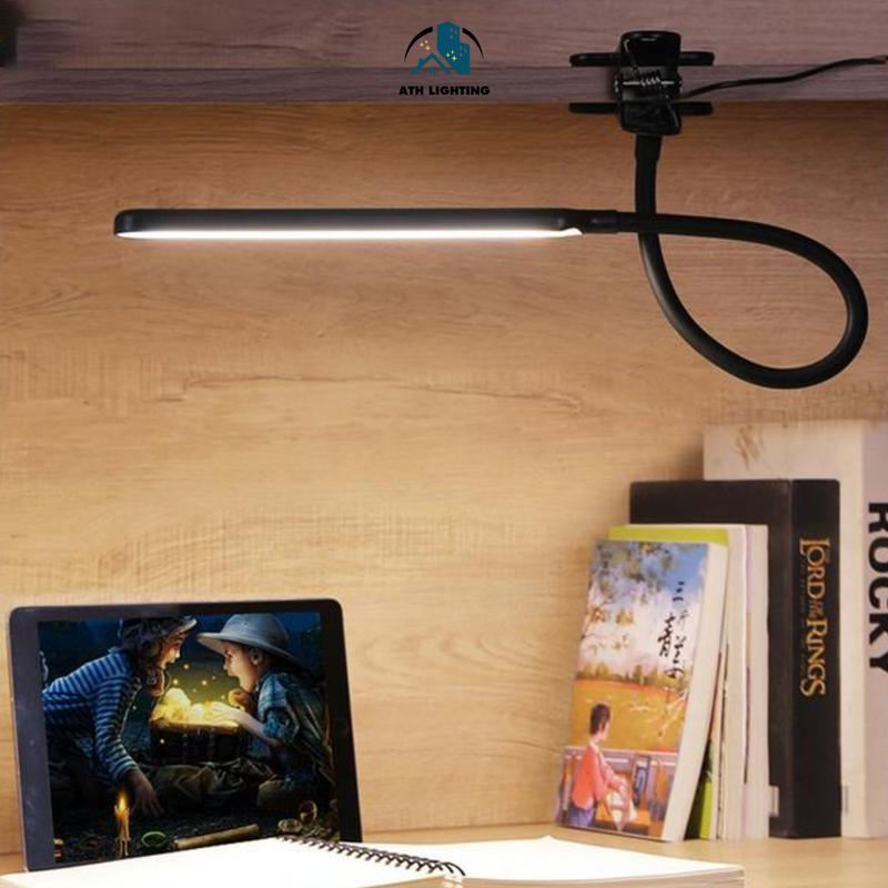 Đèn LED Kẹp Bàn Cổ Ngỗng ATH Lighting - 3 Chế Độ Màu Điều Chỉnh Được - Đèn Bàn Làm Việc Đèn Học Chống Cận Hiệu Quả - đènbàn 8