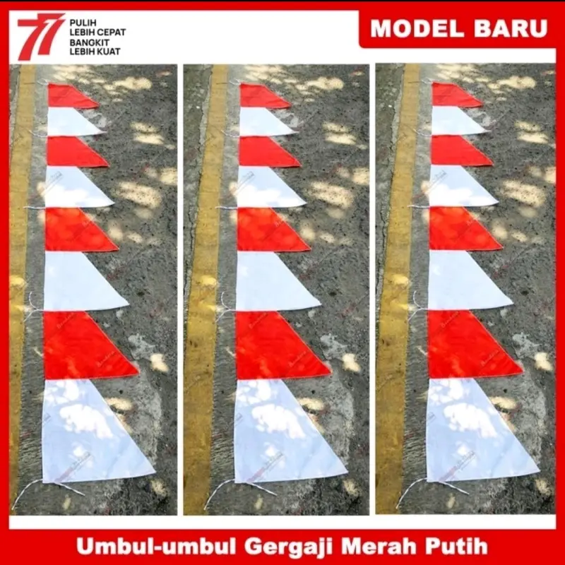 Umbul" runcing merah putih 8 siku 0