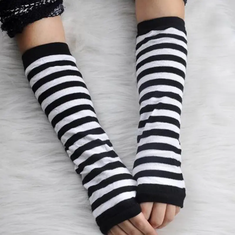 Stretchy Arm Warmers Long Fingerless Gloves Fashion Mittens Women Hot Selling