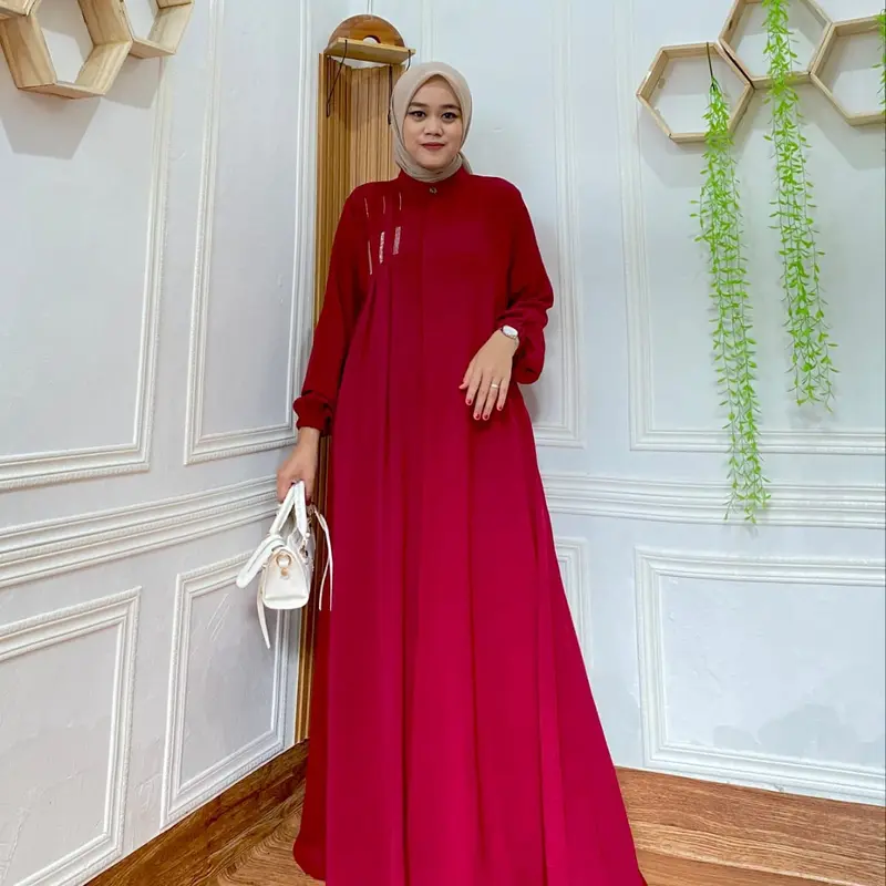 HK_Officialstore // gamis mewah crinkel aerfflow // gamis mutiara press // dress mewah terbaru 2024 1