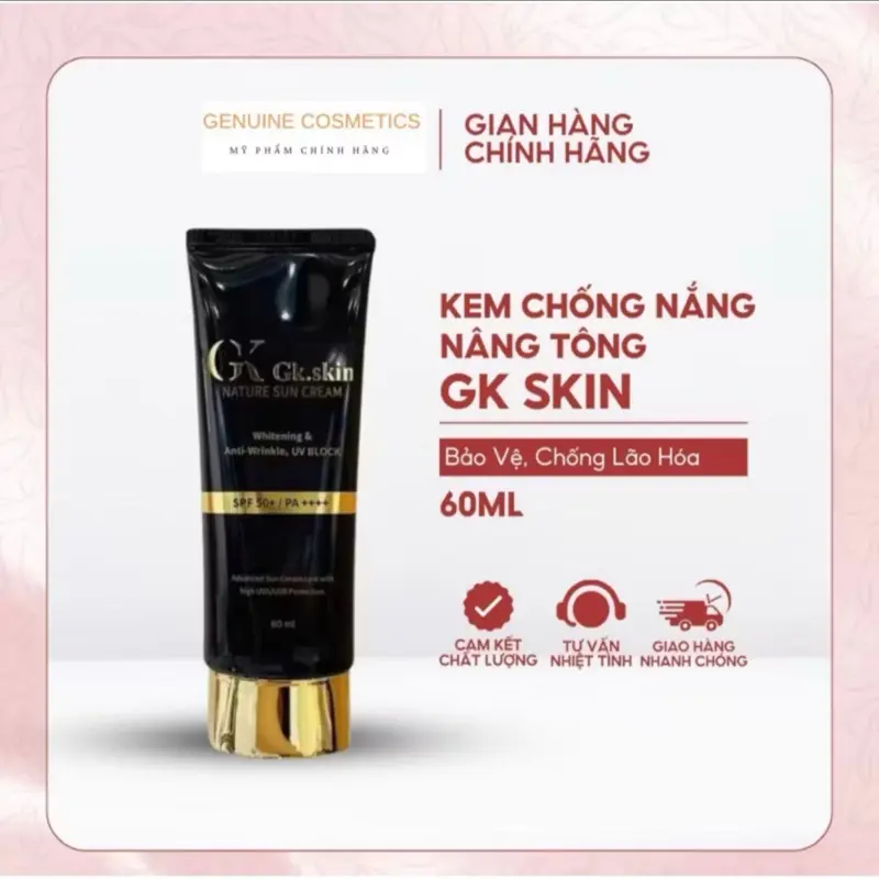 ￼Kem Chống Nắng Gk Skin Nâng Tone Tự Nhiên, Dùng Thay Thế Kem Nền, Kem Lót Trang Điểm