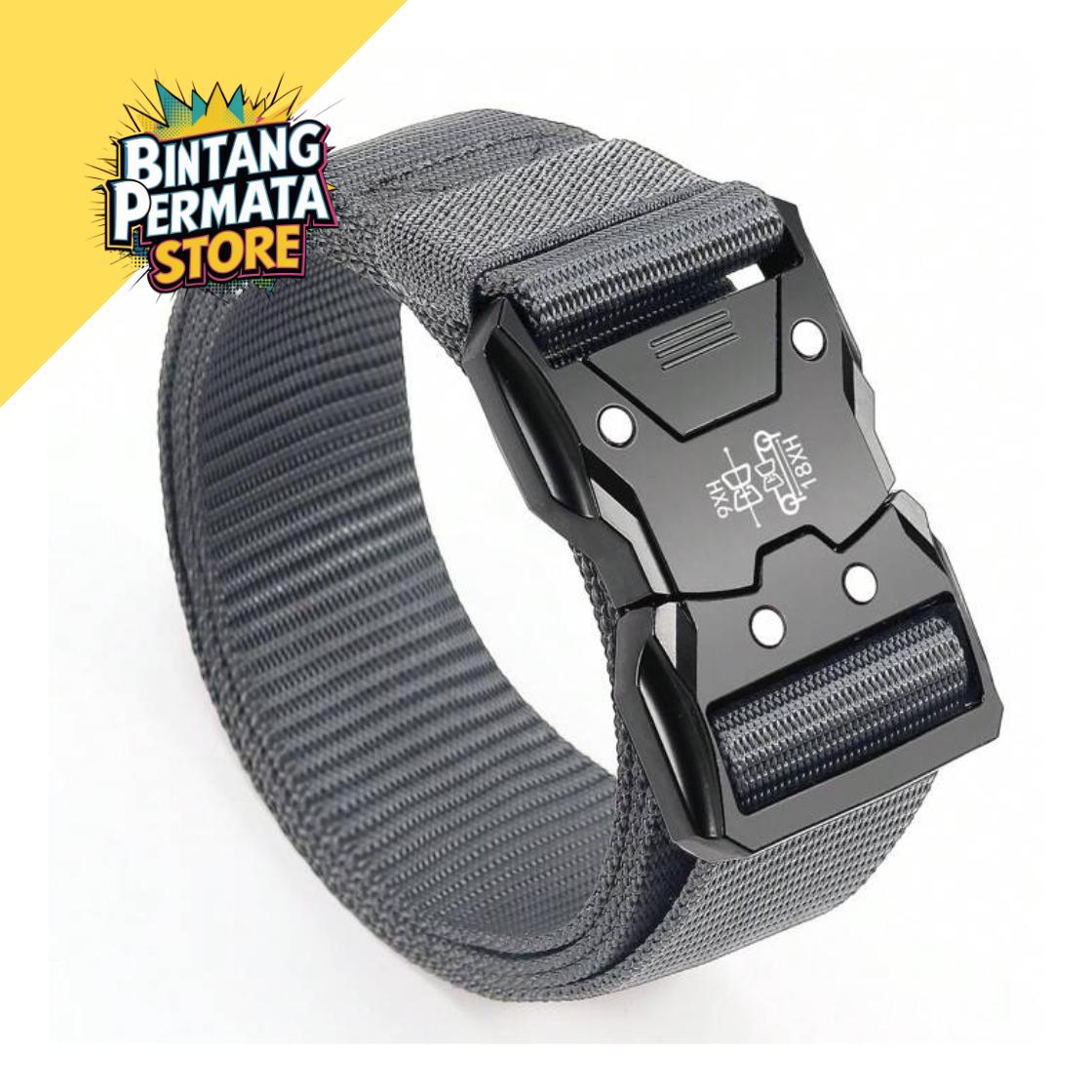 Sabuk Pria - Ikat Pinggang Tactical Nylon Kanvas Kepala fiber (BPS-SBK011)