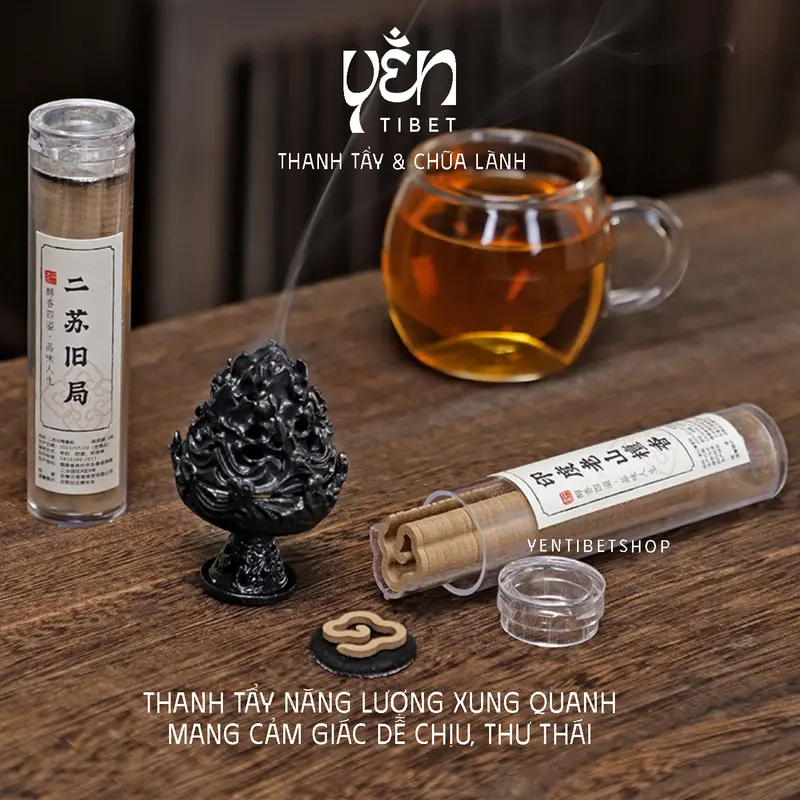 Hộp 42 viên nhang trầm Khanh Vân hương thơm tự nhiên, xông nhà - Yen Tibet 4