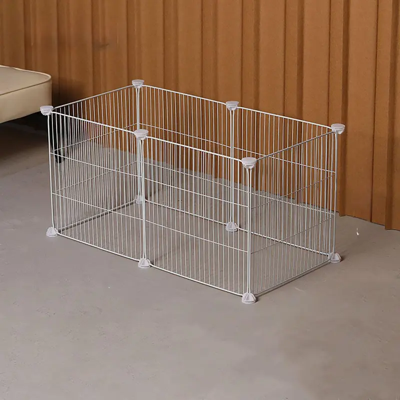 Pet Cage, 1 Set Pet Fence, Encrypted Grid Splicing Cage, Rabbit Squirrel Small Pet Cage, Kitten Puppy Iron Mesh Cage, Isolation Door 3