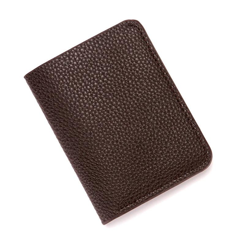 Product Introduction of Fashion Soft Men Wallet Pu Leather Lychee Pattern Mini Coin Purse Driver's License Card Holder 18