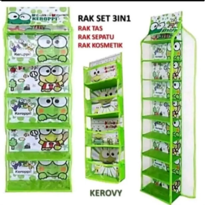 RAK GANTUNG HBO 3 IN 1(RAK TAS,RAK SEPATU,RAK KOSMETIK)