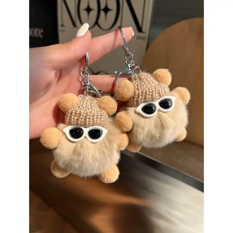 Cute rabbit hair small coal bag plush toy, small plush toy, cute Skin Friendly, gift giving