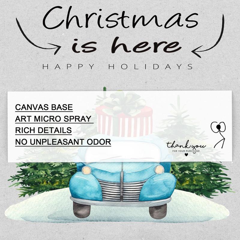 Product Introduction of Christmas Themed Frameless Painting, 6 Counts/set Cartoon Christmas Pattern Wall Art Poster, Wall Art Decor for Home Living Room Bedroom Office 5