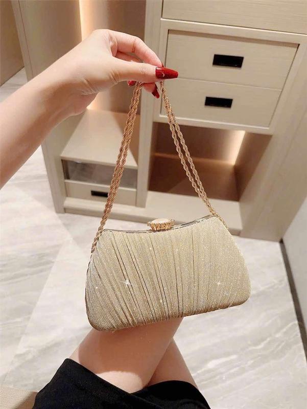  Túi xách nữ dáng cốp đi tiệc dáng nhũ kim sa bling bling sang trọng thanh lịch-HM08 {FREESHIP} 