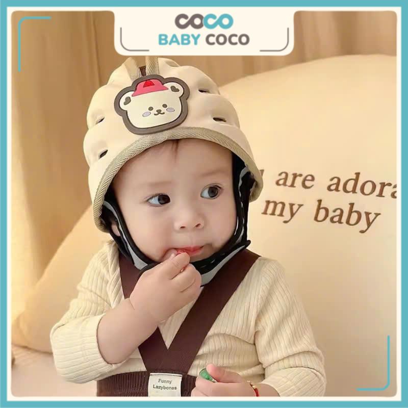  Mũ bảo hộ xuất Hàn hình gấu - thỏ đáng yêu cho bé mũ bảo hộ cho bé tập bò tập đi 