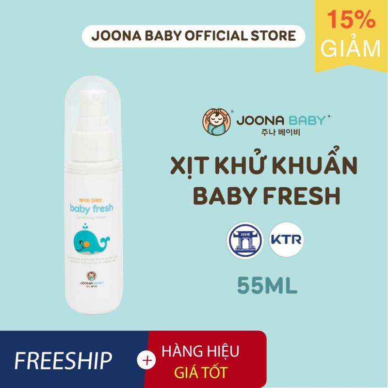 [ CHỈ CÓ TRONG LIVESTREAM ] Xịt diệt khuẩn, khử mùi cho đồ chơi, bình sữa, núm ti giả Baby Fresh an toàn cho bé 55ml - JOONA BABY Việt Nam