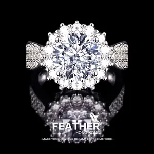 FEATHER HONGKONG - ( ADA SIZE ) - Cincin Whitegold SunFlower Wanita
