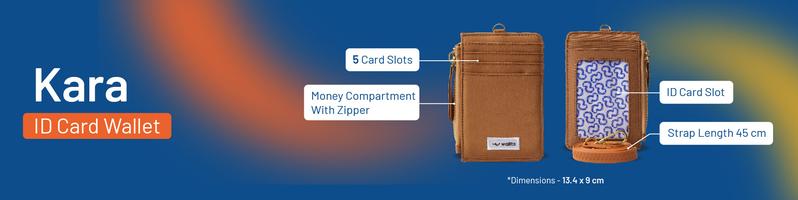 Product Introduction of Wallts Kara  Esteem -  dompet Lanyard  kanvas  kartu dan  uang Card Name Tag Id Card Pria dan Wanita Cowok 30