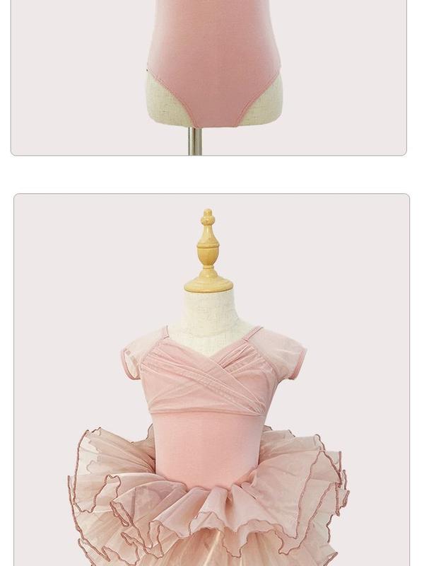 Product Introduction of Children's Ballet Summer Dance Sling Chinese Tulle Tutu Skirt Girls' One-Piece Practice Children's Grade One Performance Costume 23