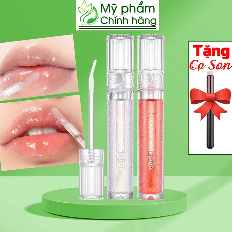 TẶNG CỌ Son Bóng Nhũ Romand Glasting Water Gloss Lâu Trôi Căng Mọng Đôi Môi màu 00 01