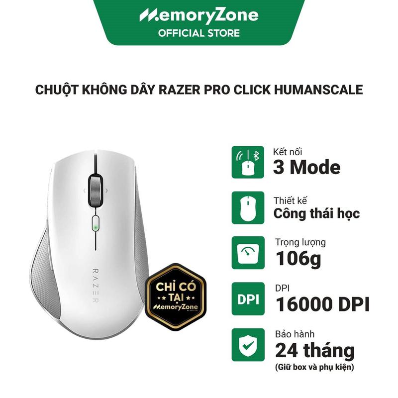 Chuột không dây Razer Pro Click Humanscale RZ01-02990100-R3M1 - Hàng Chính Hãng