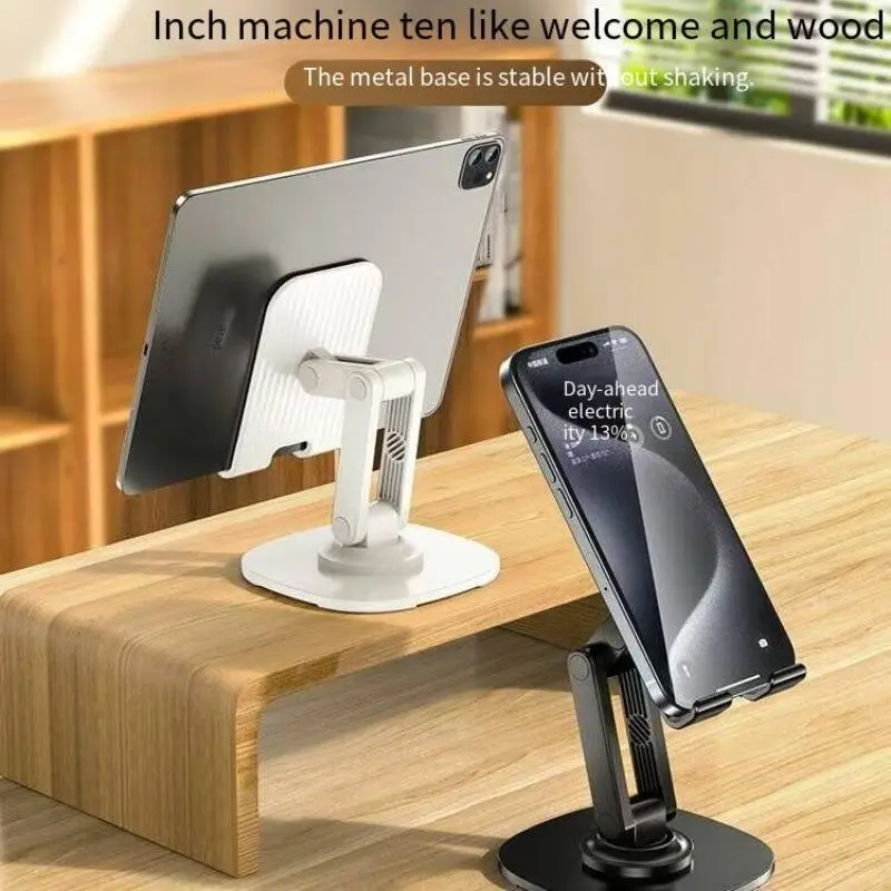Adjustable Phone Holder, Foldable Desktop Phone Stand, Phone Accessories Compatible with 4-11 Inch Phone/iPad/Tablet, Suitable for Home and Office Use, Folding