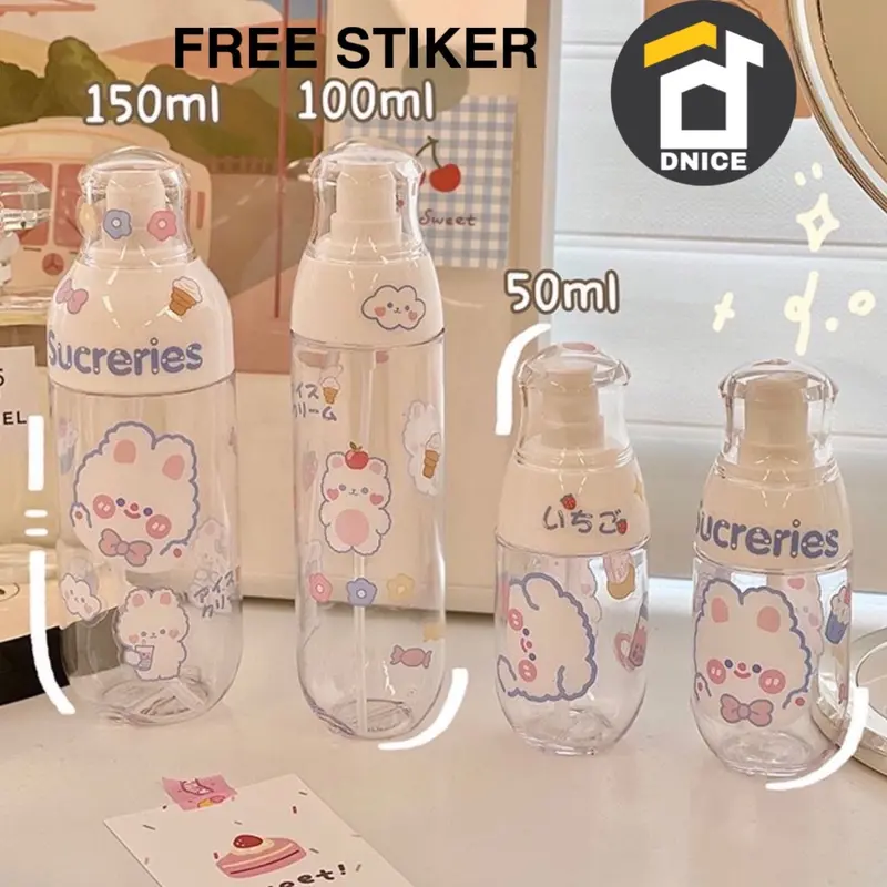 botol spray pump semport isi ulang korea / botol reffil / botol travel 1
