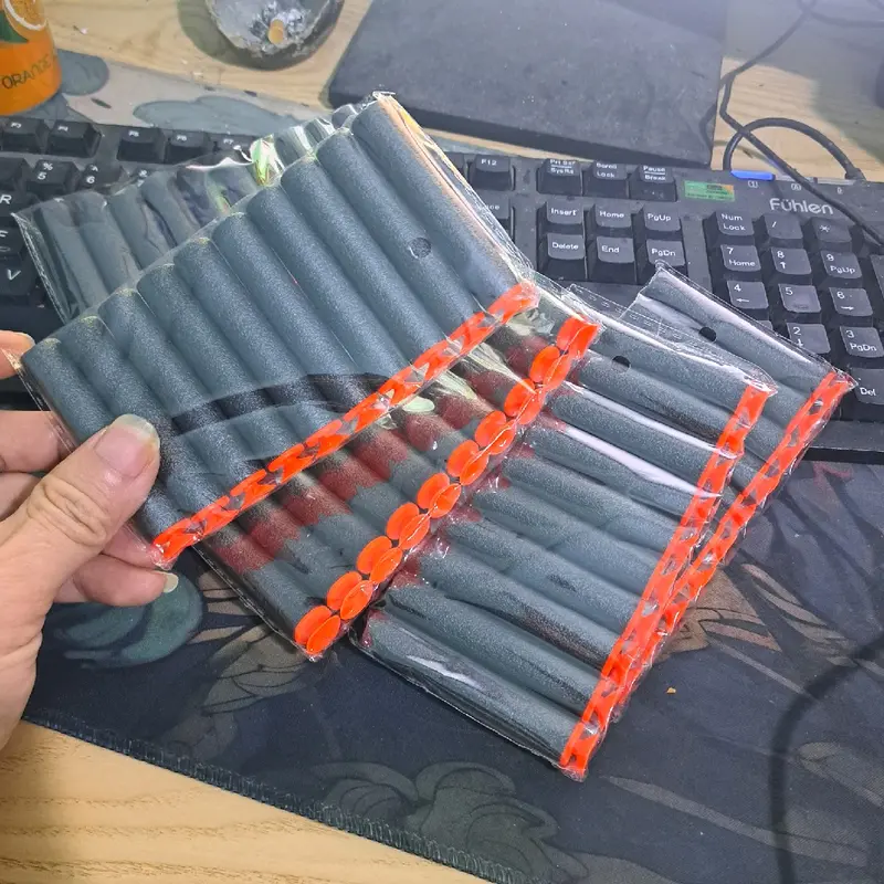 Bộ 50 viên xốp EVA dài 7.2cm và phụ kiện hóa trang cho các dòng đồ chơi nerf toy các loại 0